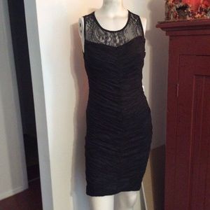 Forever 21 Ruched Lace Fitted Dress